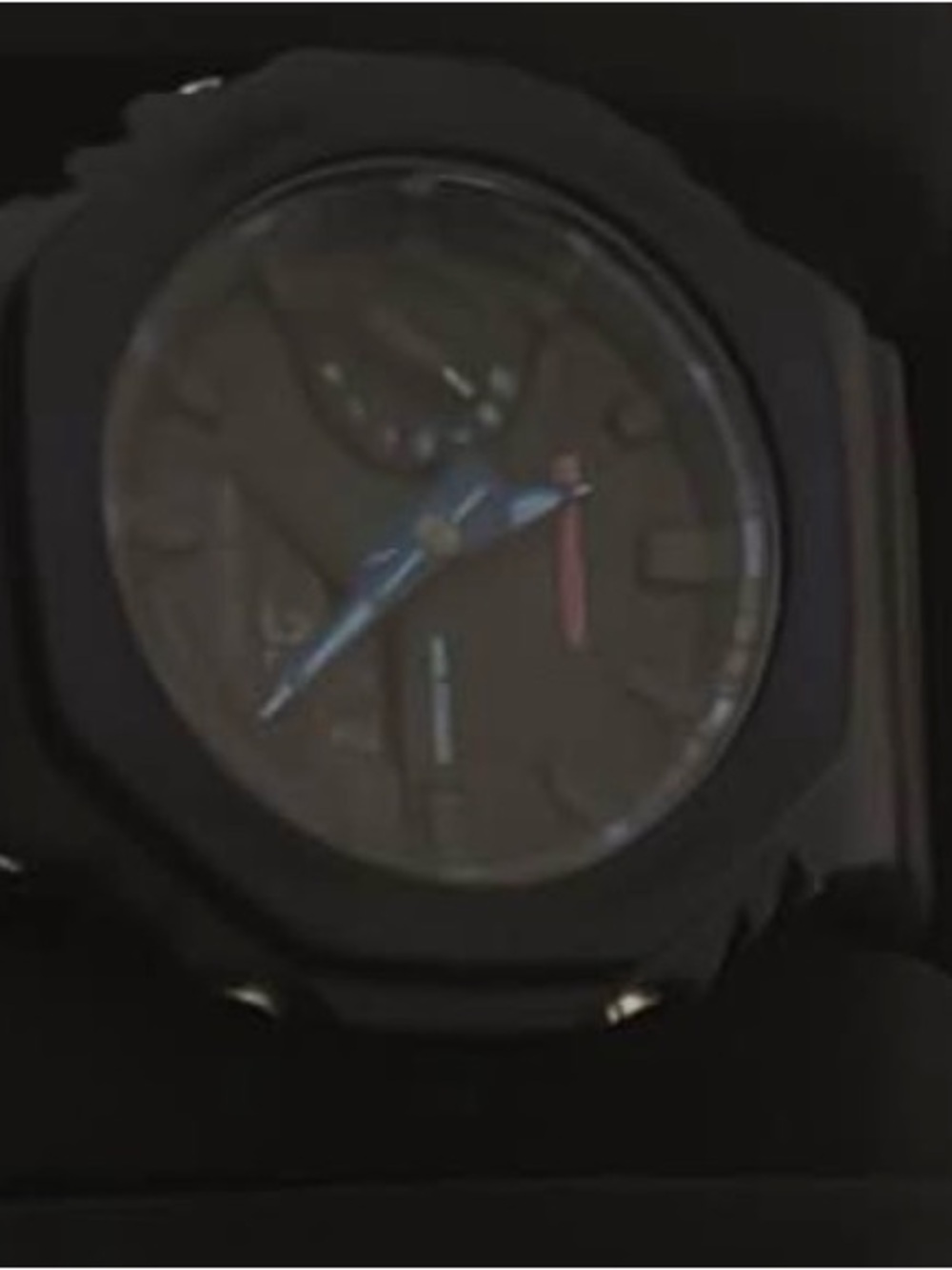 G-Shock Black Watch with Blue and Red Accent Hands Never Worn Perfect Condition